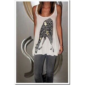 Lauren Moshi Giraffe Swing Tank Top